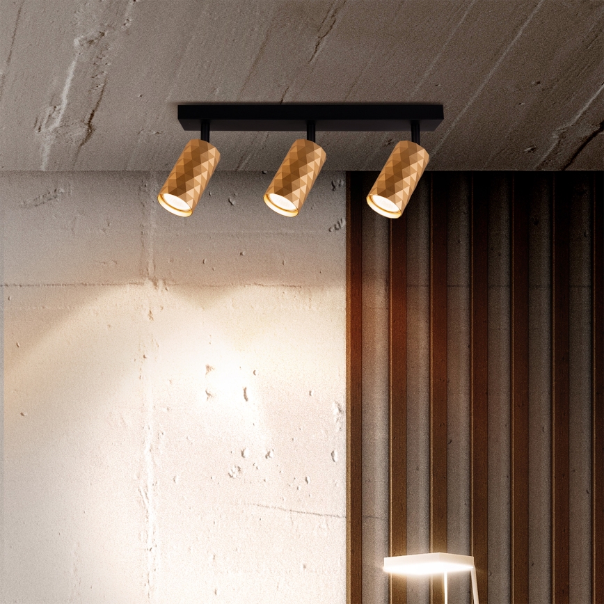 Brilagi - LED RGBW hämardatav punktvalgusti SELE DIAMANT 3xGU10/4,8W/230V 3000K kuldne + kaugjuhtimispult