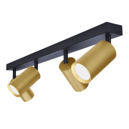 Brilagi - LED RGBW hämardatav SELE GOLDEN spot-valgusti 4xGU10/4,8W/230V 3000K must/kuldne + kaugjuhtimispult