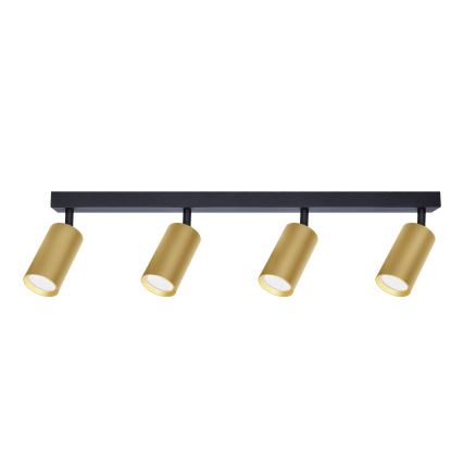 Brilagi - LED RGBW hämardatav SELE GOLDEN spot-valgusti 4xGU10/4,8W/230V 3000K must/kuldne + kaugjuhtimispult