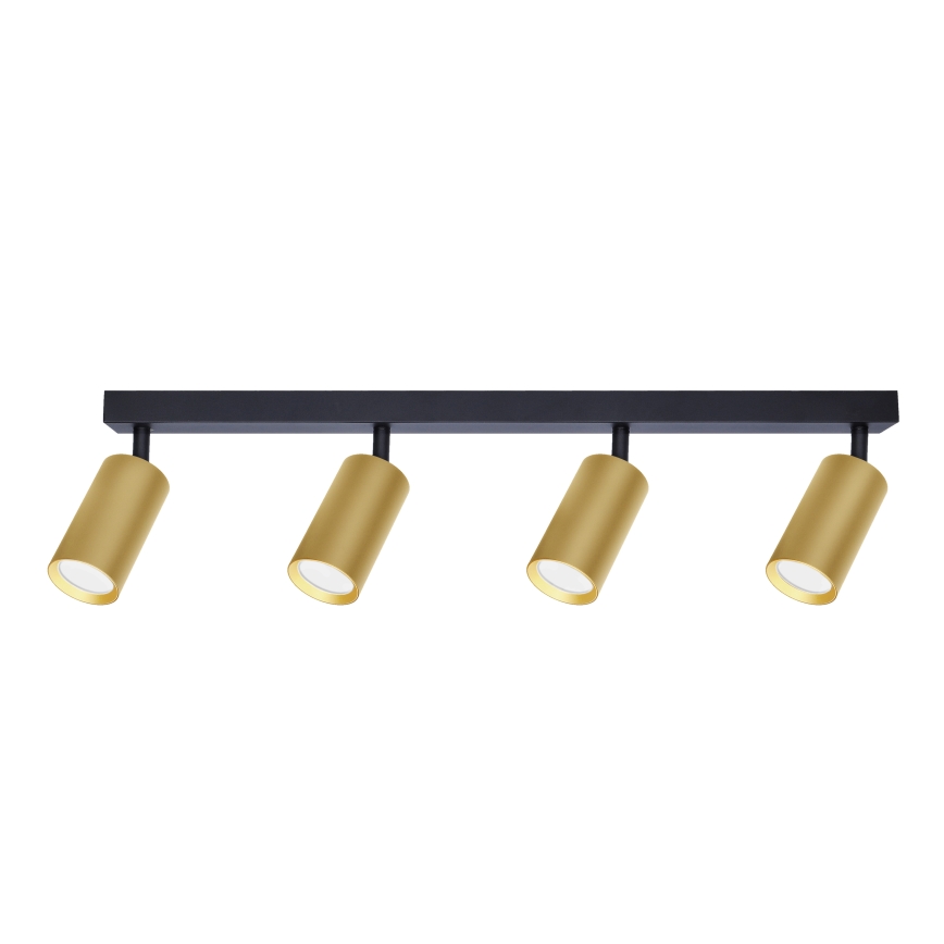 Brilagi - LED RGBW hämardatav SELE GOLDEN spot-valgusti 4xGU10/4,8W/230V 3000K must/kuldne + kaugjuhtimispult