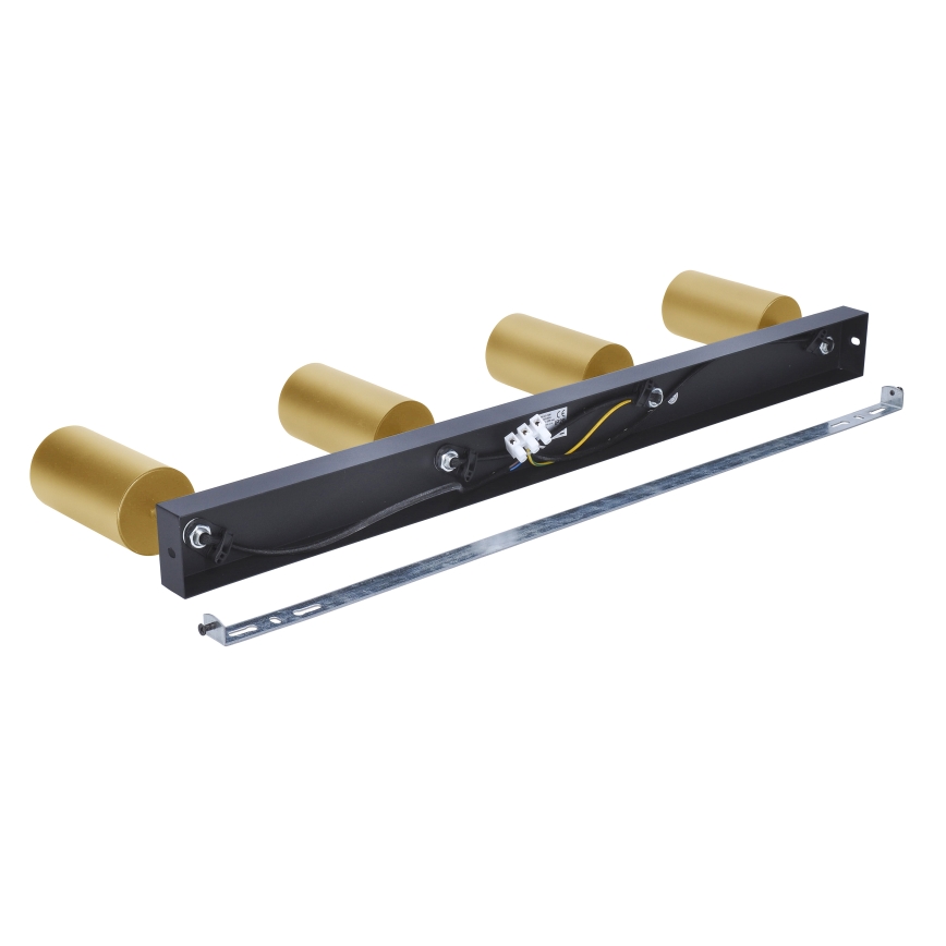 Brilagi - LED RGBW hämardatav SELE GOLDEN spot-valgusti 4xGU10/4,8W/230V 3000K must/kuldne + kaugjuhtimispult