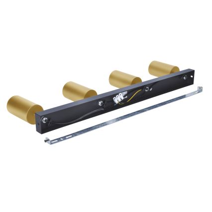 Brilagi - LED RGBW hämardatav SELE GOLDEN spot-valgusti 4xGU10/6W/230V 3000K must/kuldne + kaugjuhtimispult