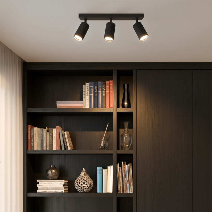 Brilagi - LED RGBW hämardatav punktvalgusti SELE MODERN 3xGU10/4,8W/230V 3000K must + kaugjuhtimispult