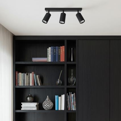 Brilagi - LED RGBW hämardatav punktvalgusti SELE MODERN 3xGU10/4,8W/230V 3000K must + kaugjuhtimispult