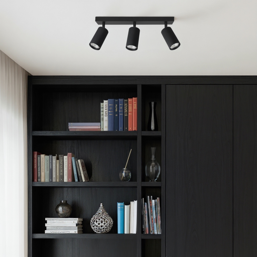 Brilagi - LED RGBW hämardatav punktvalgusti SELE MODERN 3xGU10/4,8W/230V 3000K must + kaugjuhtimispult