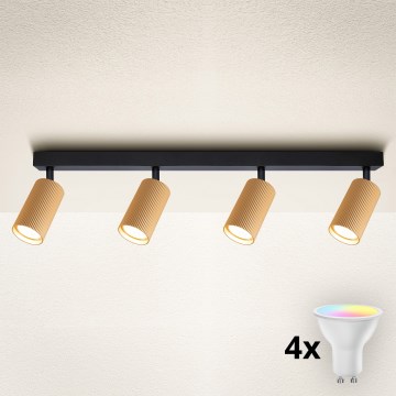 Brilagi - LED RGBW hämardatav suunavalgusti SELE MODERN 4xGU10/4,8W/230V 3000K kuldne + kaugjuhtimispult