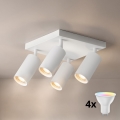 BRILAGI - LED RGBW hämardatav suunavalgusti SELE SQUARE 4xGU10/6,5W/230V 2700-6500K valge