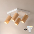 BRILAGI - LED RGBW hämardatav suunavalgusti SELE SQUARE 4xGU10/6,5W/230V 2700-6500K valge/tamme dekoriga