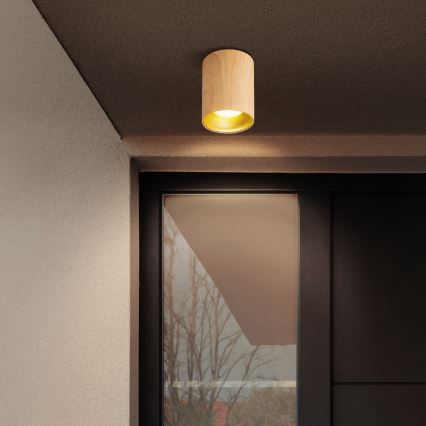Brilagi - LED RGBW hämardatav TRINE suunavalgusti 1xGU10/4,8W/230V 3000K tammeviimistlus + kaugjuhtimispult