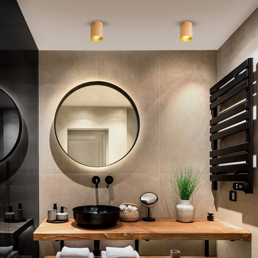 Brilagi - LED RGBW hämardatav TRINE suunavalgusti 1xGU10/6W/230V 3000K tammeviimistlus + kaugjuhtimispult