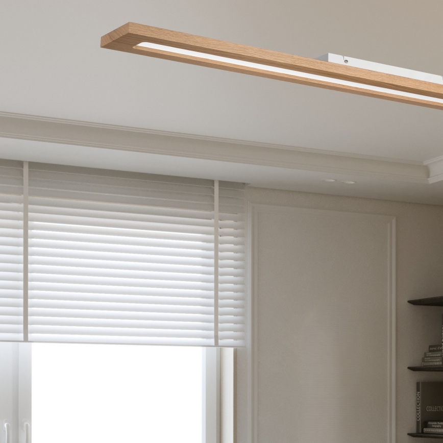 Brilagi - LED RGBW Hämardatav valguspaneel WOODY FRAME LED/34W/230V 11,5x123 cm 2700-6500K tamm + kaugjuhtimispult