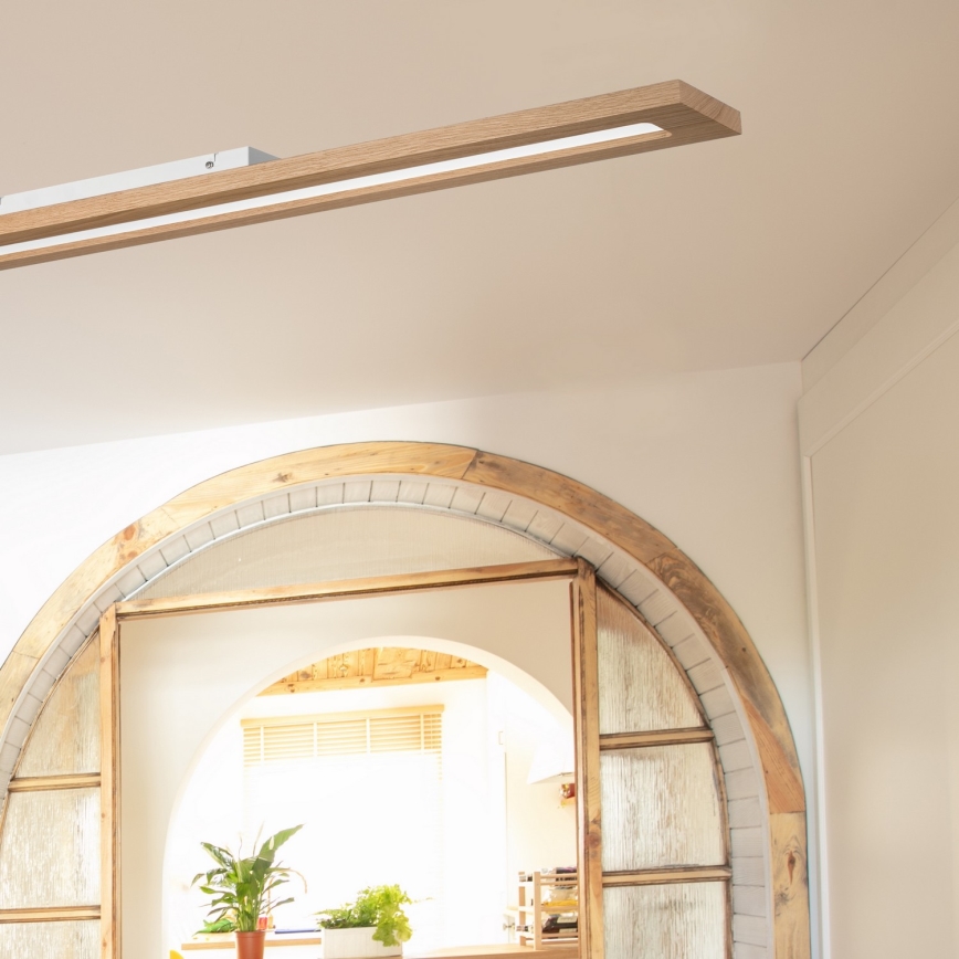Brilagi - LED RGBW Hämardatav valguspaneel WOODY FRAME LED/34W/230V 11,5x123 cm 2700-6500K tamm + kaugjuhtimispult