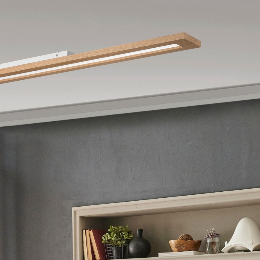 Brilagi - LED RGBW Hämardatav valguspaneel WOODY FRAME LED/34W/230V 11,5x123 cm 2700-6500K tamm + kaugjuhtimispult