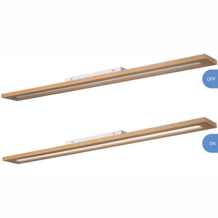 Brilagi - LED RGBW Hämardatav valguspaneel WOODY FRAME LED/34W/230V 11,5x123 cm 2700-6500K tamm + kaugjuhtimispult