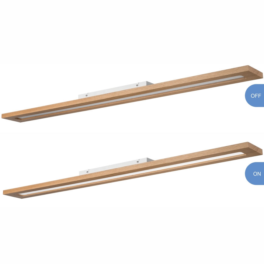 Brilagi - LED RGBW Hämardatav valguspaneel WOODY FRAME LED/34W/230V 11,5x123 cm 2700-6500K tamm + kaugjuhtimispult