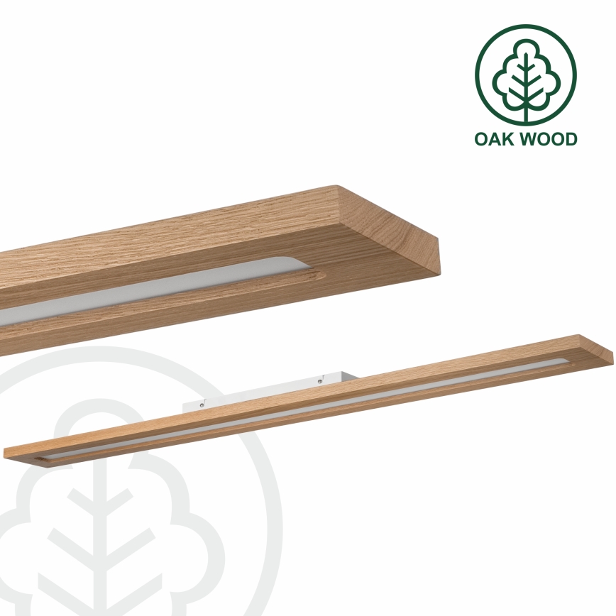 Brilagi - LED RGBW Hämardatav valguspaneel WOODY FRAME LED/34W/230V 11,5x123 cm 2700-6500K tamm + kaugjuhtimispult