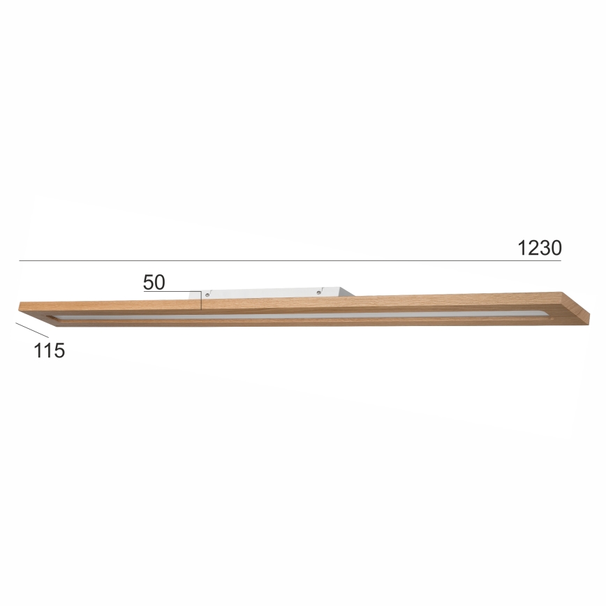 Brilagi - LED RGBW Hämardatav valguspaneel WOODY FRAME LED/34W/230V 11,5x123 cm 2700-6500K tamm + kaugjuhtimispult