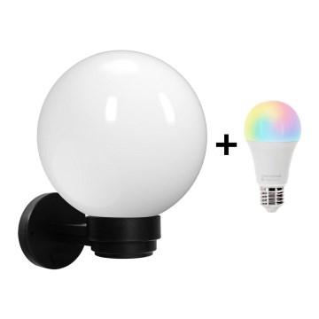 Brilagi - LED RGBW hämardatav väliseinavalgusti HARBOR 1xE27/15W/230V 2700-6500K IP33 must/valge