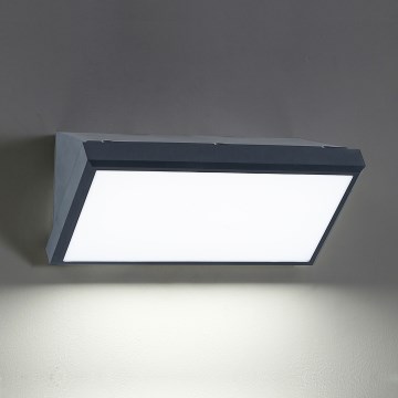 Brilagi - LED RGBW hämardatav välisseinale paigaldatav seinavalgusti TRIANGLE 1xE27/15W/230V 2700-6500K IP65 antratsiit