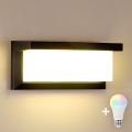 Brilagi - LED RGBW hämardatav välisseinavalgusti BRICKY 1xE27/9W/230V 2700-6500K IP54 must