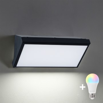 Brilagi - LED RGBW hämardatav välisseinavalgusti TRIANGLE 1xE27/15W/230V 2700-6500K IP65 must