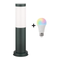 Brilagi - LED RGBW hämardatav välisvalgusti 1xE27/9W/230V 2700-6500K IP44 40 cm antratsiit