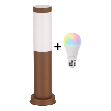 Brilagi - LED RGBW hämardatav välisvalgusti 1xE27/9W/230V 2700-6500K IP44 40 cm pruun