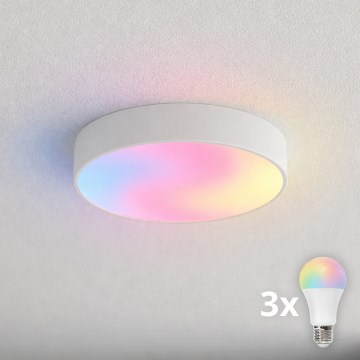 Brilagi - LED RGBW hämardatav vannitoa laevalgusti CLARE 3xE27/9W/230V 2700-6500K Ø 40 cm IP54 Wi-Fi valge