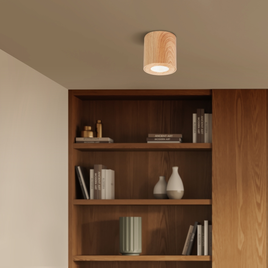 Brilagi - LED RGBW hämardatav vannitoa valgusti MIA 1xGU10/4,8W/230V 3000K 84x80 mm tamme dekor IP44 + kaugjuhtimispult