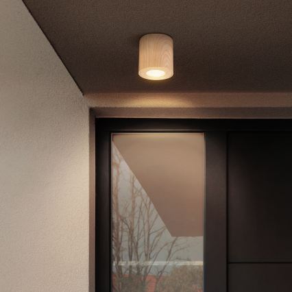 Brilagi - LED RGBW hämardatav vannitoa valgusti MIA 1xGU10/6W/230V 3000K 84x80 mm tamme dekor IP44 + kaugjuhtimispult