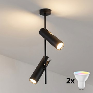 BRILAGI - LED RGBW hämardatav varrega lühter BRANCH 2xGU10/6,5W/230V 2700-6500K must