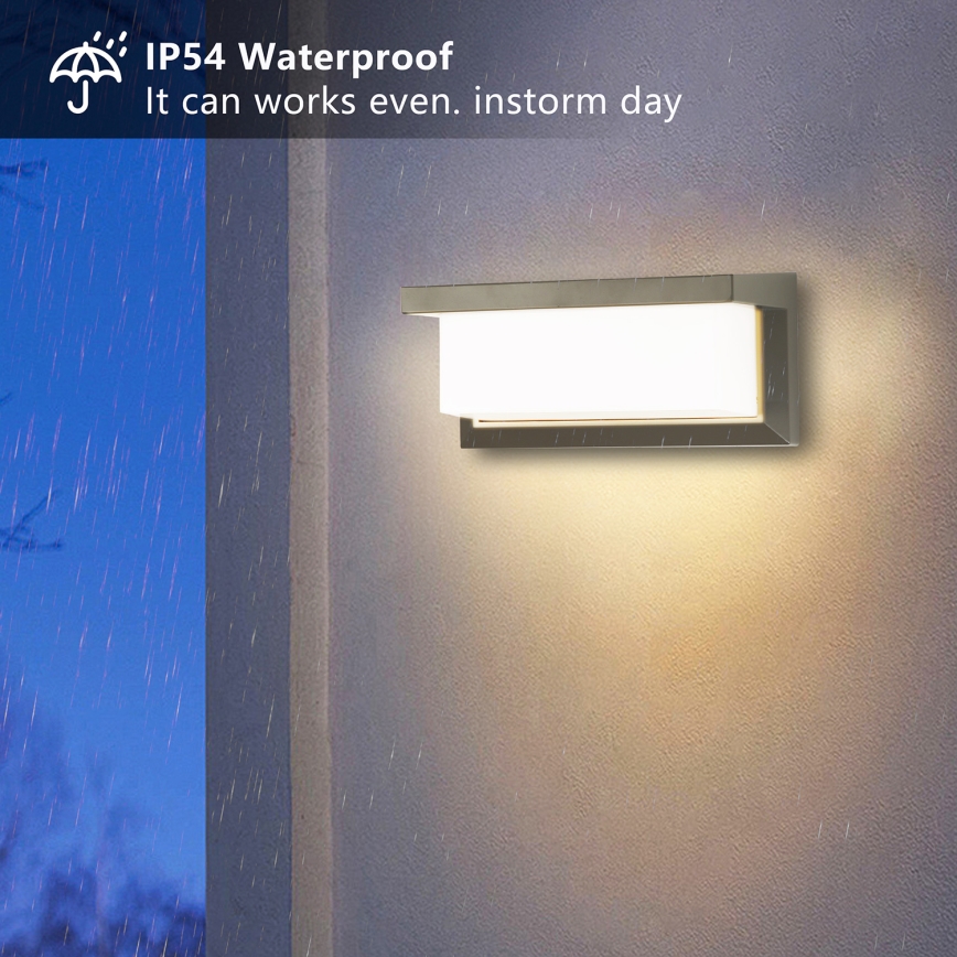 Brilagi - LED RGBW hämardatav välisseinavalgusti BRICKY 1xE27/15W/230V 2700-6500K IP54 hall