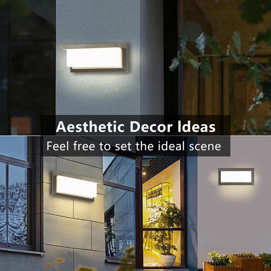 Brilagi - LED RGBW hämardatav välisseinavalgusti BRICKY 1xE27/9W/230V 2700-6500K IP54 hall