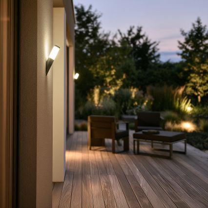 BRILAGI - LED RGBW hämardatav välisseinavalgusti ELIA 1xE27/6,5W/230V 2700-6500K IP44 Wi-Fi antratsiit