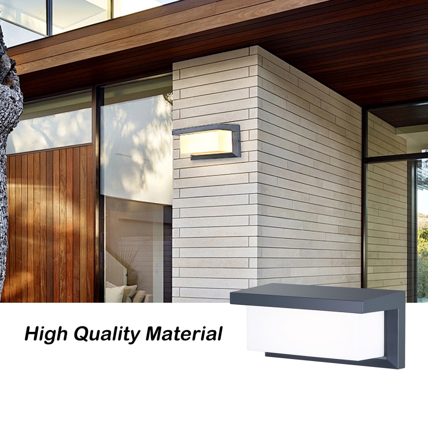 Brilagi - hämardatav LED RGBW välisseinavalgusti BRICKY 1xE27/15W/230V 2700-6500K antratsiit IP54