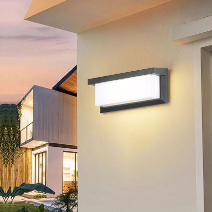 Brilagi - hämardatav LED RGBW välisseinavalgusti BRICKY 1xE27/9W/230V 2700-6500K antratsiit IP54