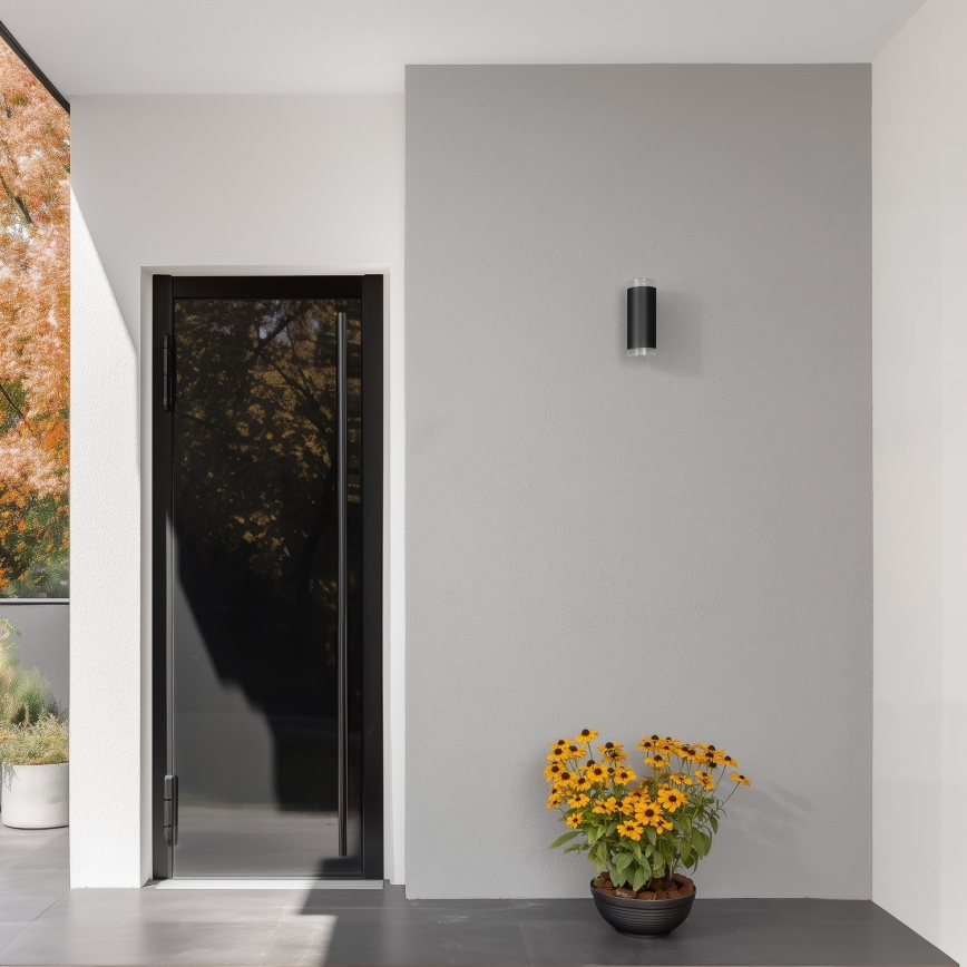 Brilagi - LED RGBW hämardatav välisseinavalgusti MATERA 2xGU10/4,8W/230V 3000K IP54 must + kaugjuhtimispult