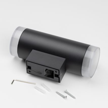 Brilagi - LED RGBW hämardatav välisseinavalgusti MATERA 2xGU10/4,8W/230V 3000K IP54 must + kaugjuhtimispult