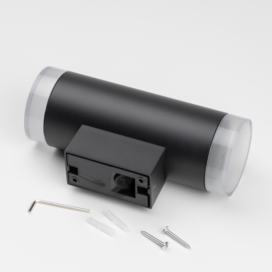 Brilagi - LED RGBW hämardatav välisseinavalgusti MATERA 2xGU10/4,8W/230V 3000K IP54 must + kaugjuhtimispult