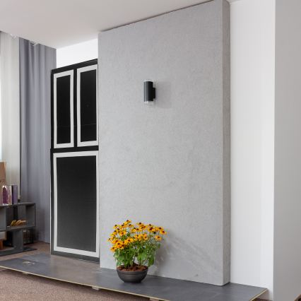 Brilagi - LED RGBW hämardatav välisseinavalgusti MATERA 2xGU10/4,8W/230V 3000K IP54 must + kaugjuhtimispult