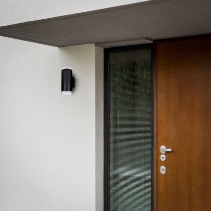 Brilagi - LED RGBW hämardatav välisseinavalgusti MATERA 2xGU10/4,8W/230V 3000K IP54 must + kaugjuhtimispult