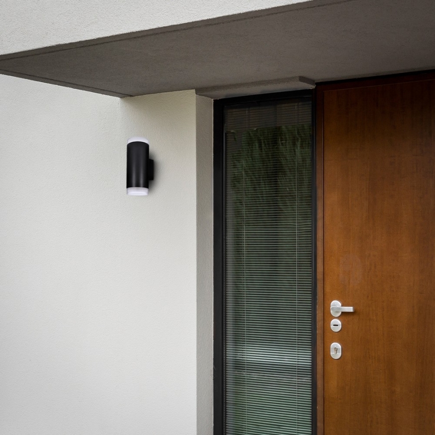 Brilagi - LED RGBW hämardatav välisseinavalgusti MATERA 2xGU10/4,8W/230V 3000K IP54 must + kaugjuhtimispult