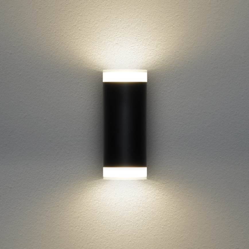 Brilagi - LED RGBW hämardatav välisseinavalgusti MATERA 2xGU10/4,8W/230V 3000K IP54 must + kaugjuhtimispult