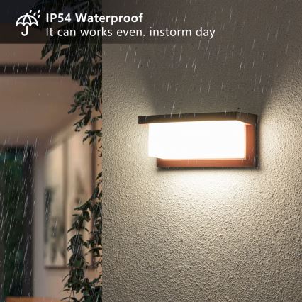 Brilagi - LED RGBW hämardatav välisseinale paigaldatav seinavalgusti BRICKY 1xE27/15W/230V 2700-6500K IP54 pruun