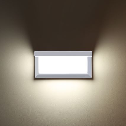 Brilagi - LED RGBW hämardatav välisseinale paigaldatav seinavalgusti BRICKY 1xE27/15W/230V 2700-6500K IP54 valge