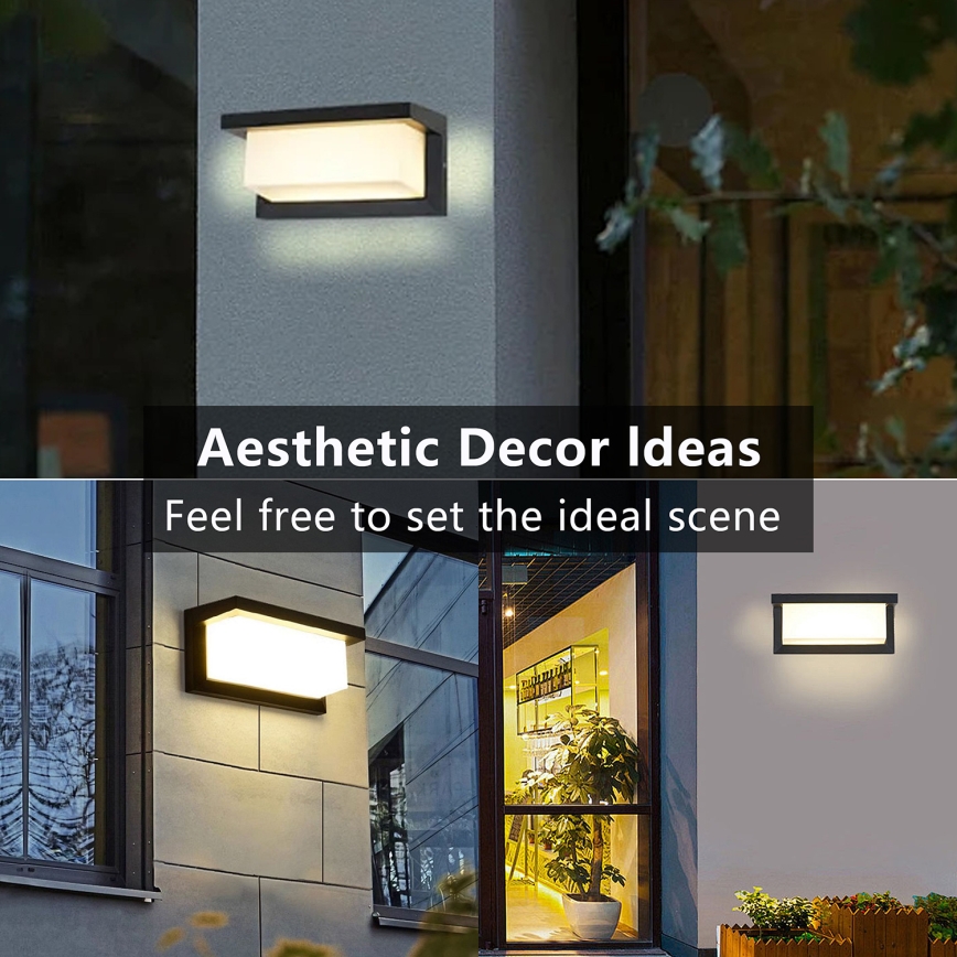 Brilagi - LED RGBW hämardatav välisseinavalgusti BRICKY 1xE27/9W/230V 2700-6500K IP54 must