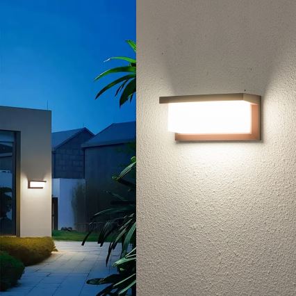 Brilagi - LED RGBW hämardatav välisseinale paigaldatav seinavalgusti BRICKY 1xE27/9W/230V 2700-6500K IP54 pruun