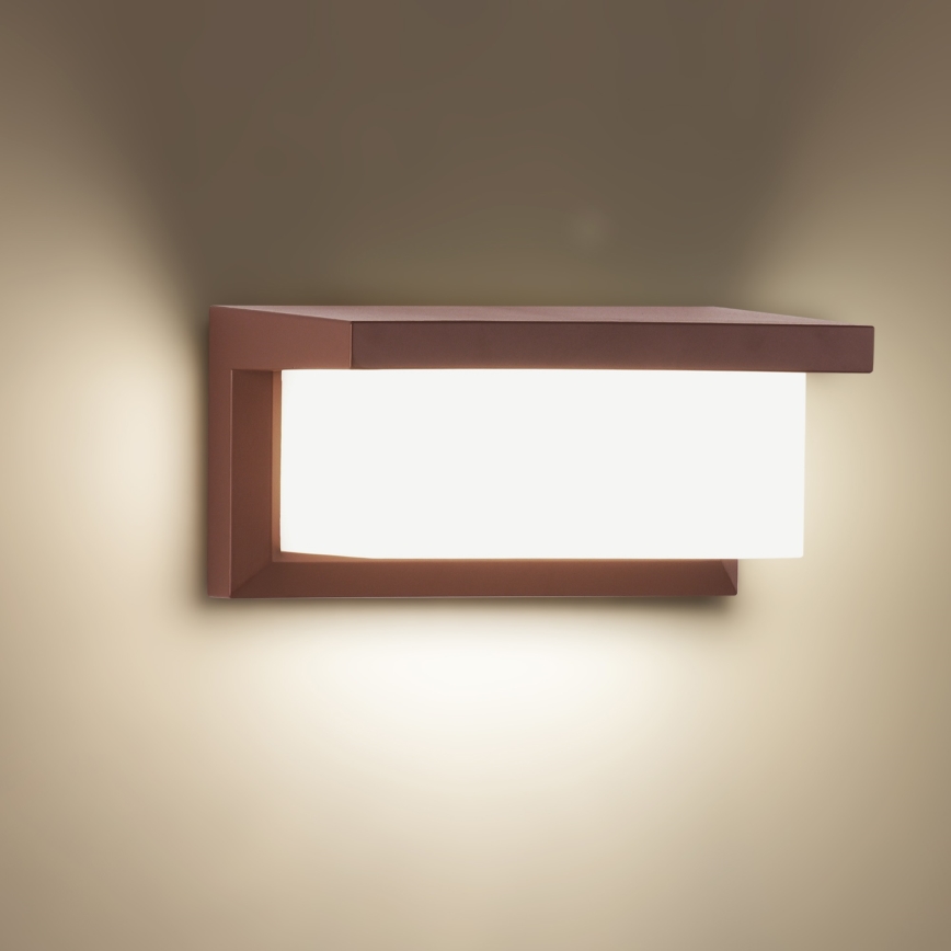 Brilagi - LED RGBW hämardatav välisseinale paigaldatav seinavalgusti BRICKY 1xE27/9W/230V 2700-6500K IP54 pruun