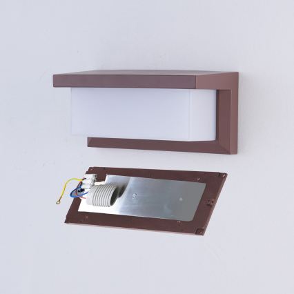 Brilagi - LED RGBW hämardatav välisseinale paigaldatav seinavalgusti BRICKY 1xE27/9W/230V 2700-6500K IP54 pruun
