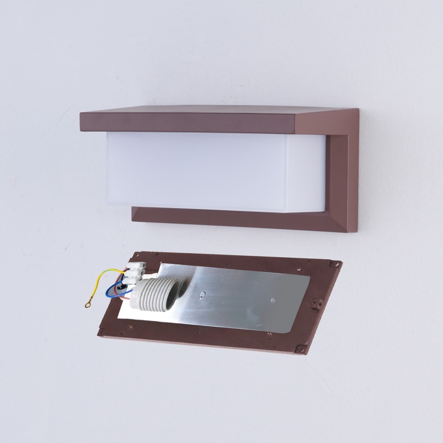 Brilagi - LED RGBW hämardatav välisseinale paigaldatav seinavalgusti BRICKY 1xE27/9W/230V 2700-6500K IP54 pruun